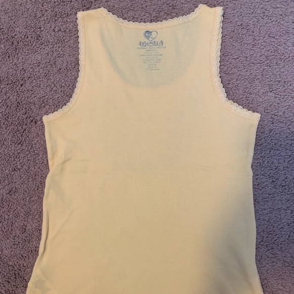 Lucky brand yellow graphic tank top; size - Picture 3 of 4